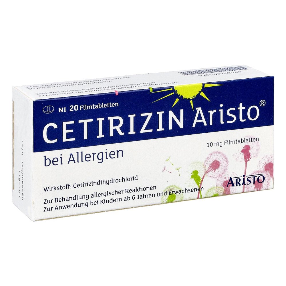 Cetirizin Aristo Bei Allergien 10 Mg Filmtabletten (20 stk)