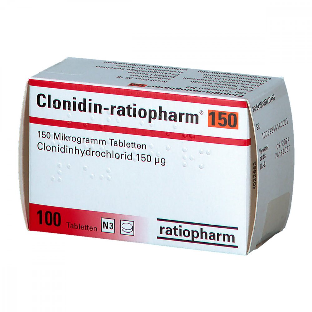 Clonidin-Ratiopharm 150 Tabletten (100 stk)