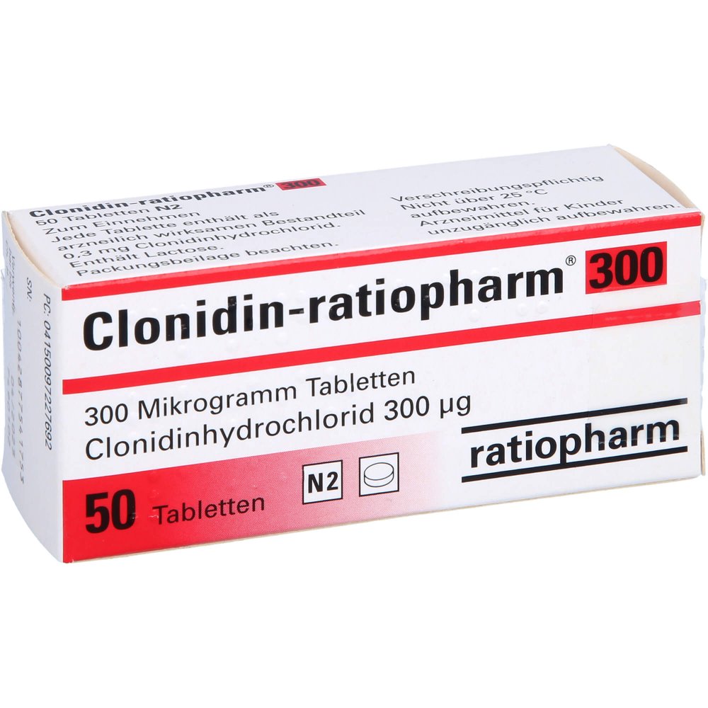 Clonidin-Ratiopharm 300 Tabletten (50 stk)