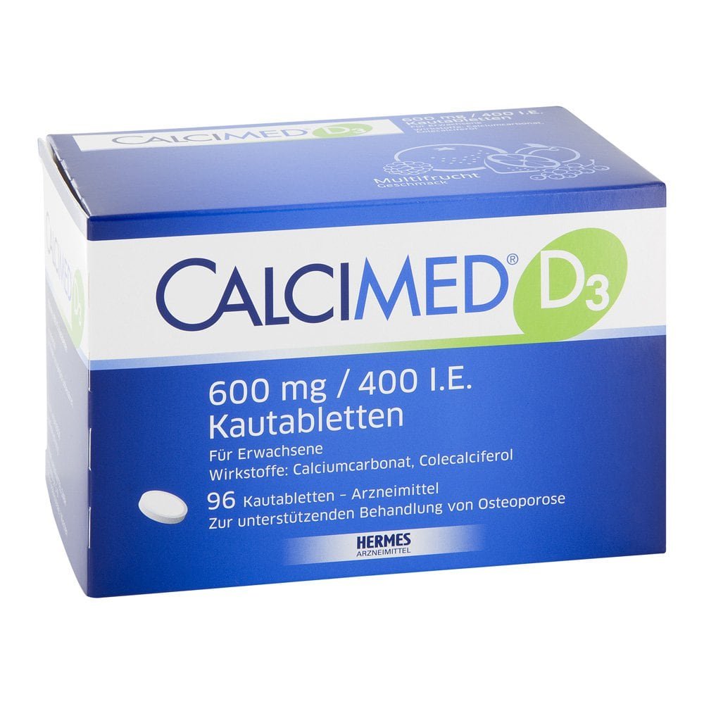 Calcimed D3 600 Mg/400 I.E. Kautabletten (96 stk)