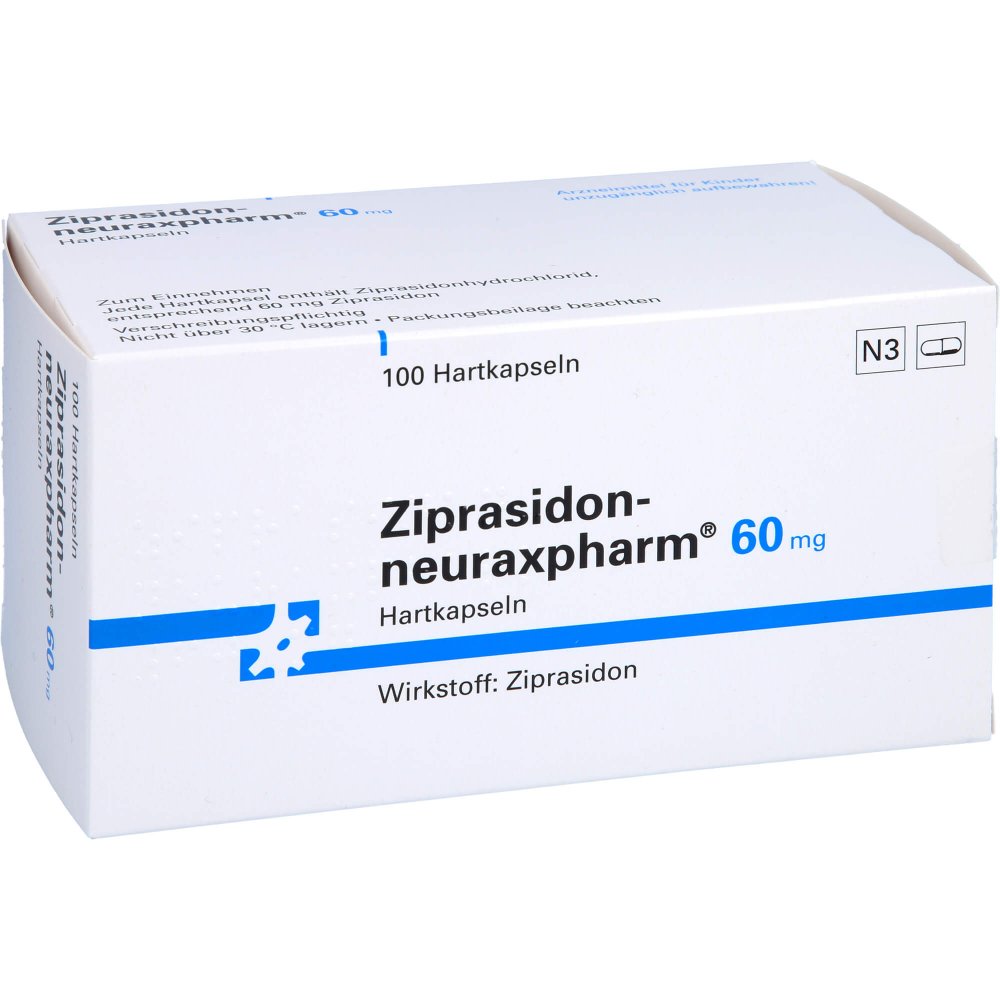 Das Produktfoto zeigt Ziprasidon-Neuraxpharm 60 Mg Hartkapseln (100 stk) PZN 09927891