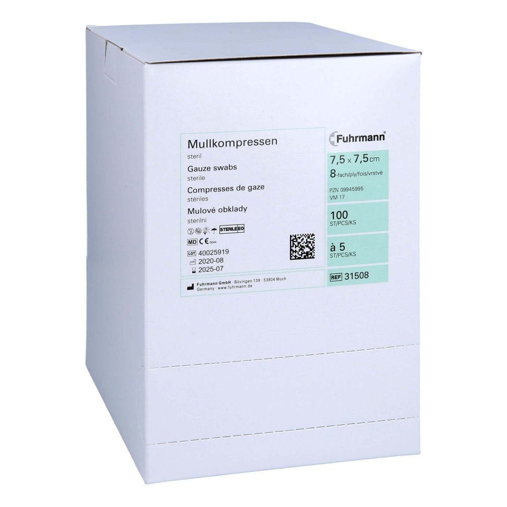 Mullkompressen Set 7,5x7,5 Cm Steril 8fach (20X5 stk)