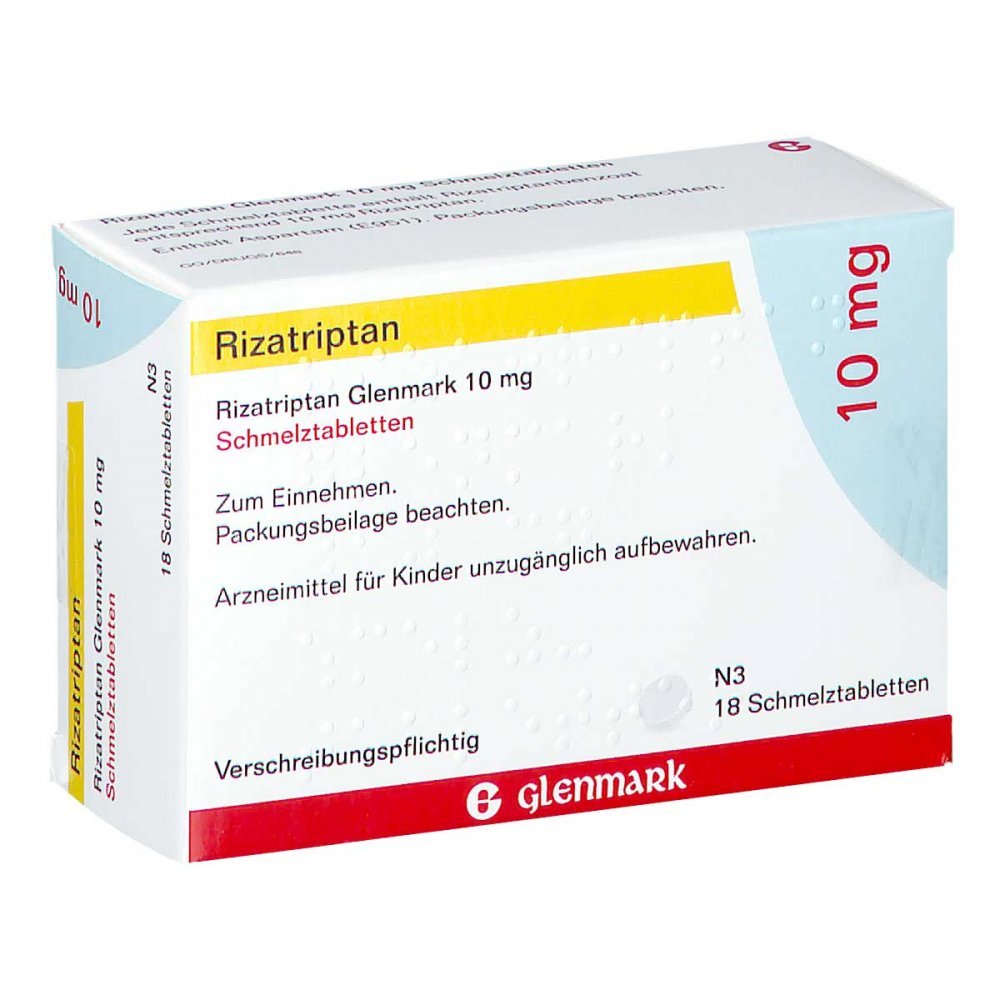 Rizatriptan Glenmark 10 Mg Schmelztabletten (18 stk)
