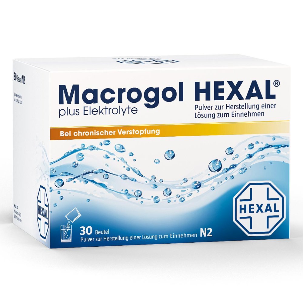 Macrogol Hexal Plus Elektrolyte Plv.Z.H.E.L.Z.E. (30 stk)