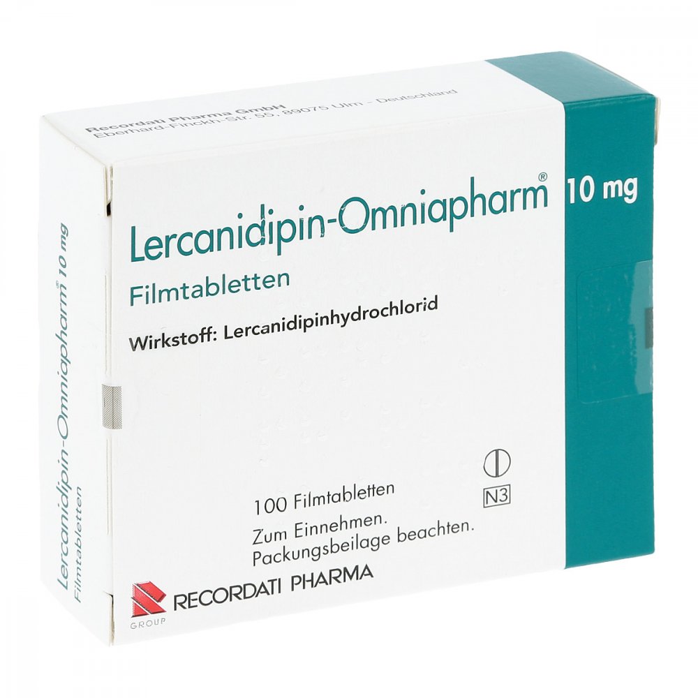 Lercanidipin Omniapharm 10 Mg Filmtabletten (100 stk)