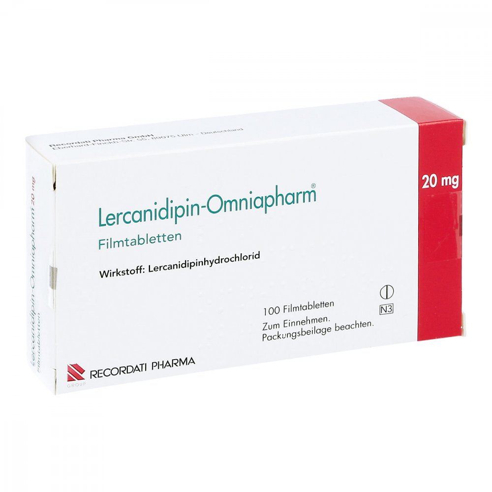 Lercanidipin Omniapharm 20 Mg Filmtabletten (100 stk)