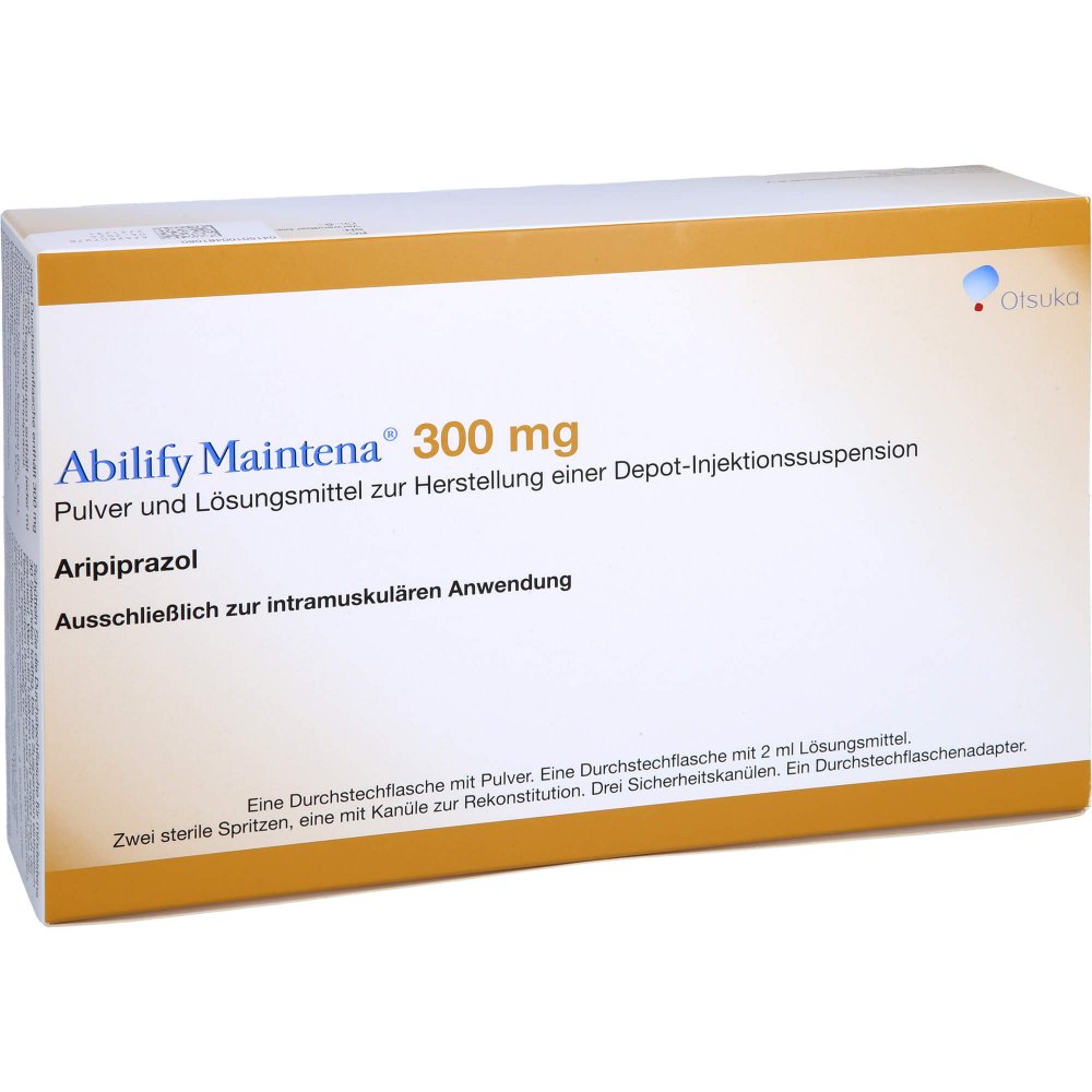 Das Produktfoto zeigt Abilify Maintena 300 Mg P.U.Lm H.Dep.-Inj.-Susp. (1 stk) PZN 10048108