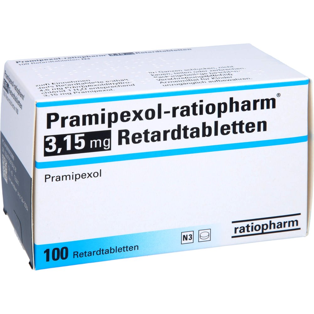 Pramipexol-Ratiopharm 3,15 Mg Retardtabletten (100 stk)
