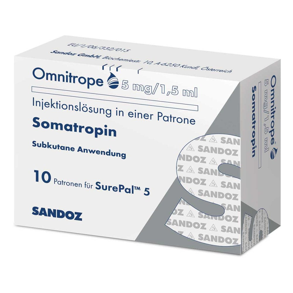 Das Produktfoto zeigt Omnitrope 5 Mg/1,5 Ml Injektionslösung F.Surepal (10 stk) PZN 10073419