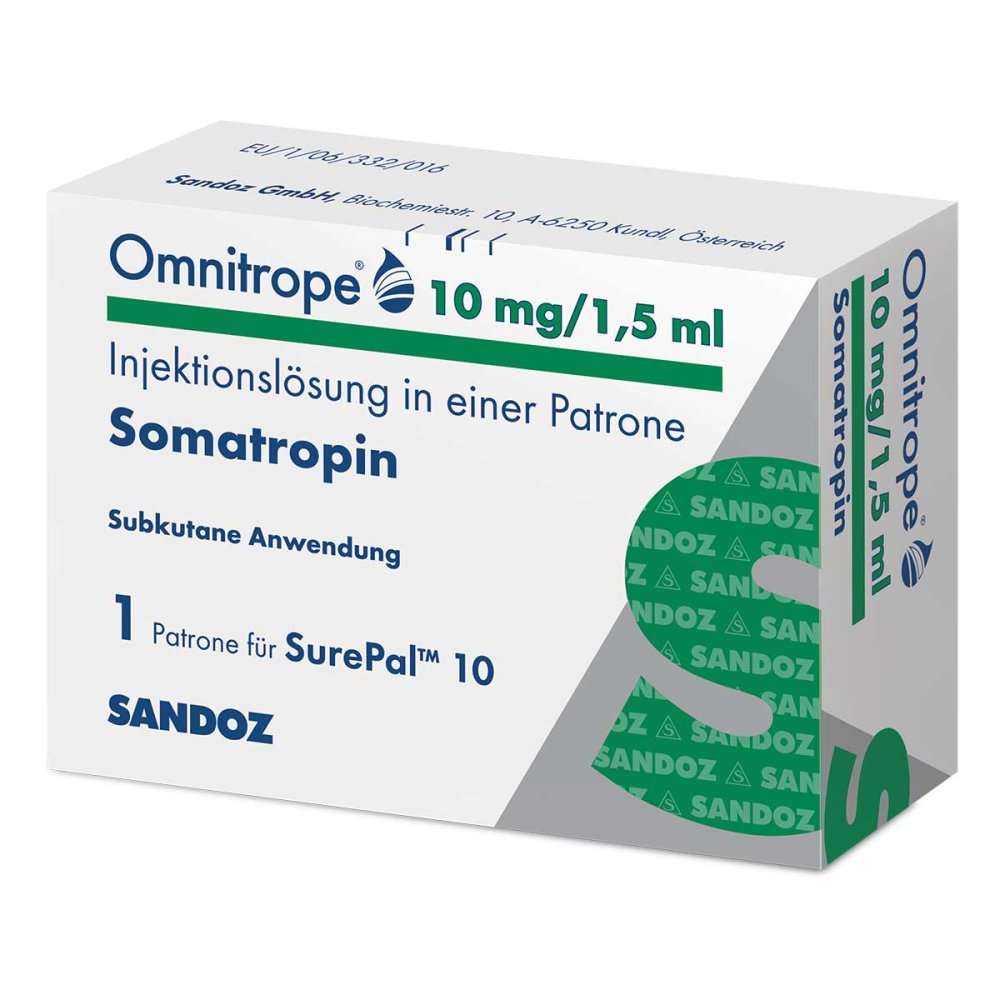 Das Produktfoto zeigt Omnitrope 10 Mg/1,5 Ml Injektionslösung F.Surepal (1 stk) PZN 10073425