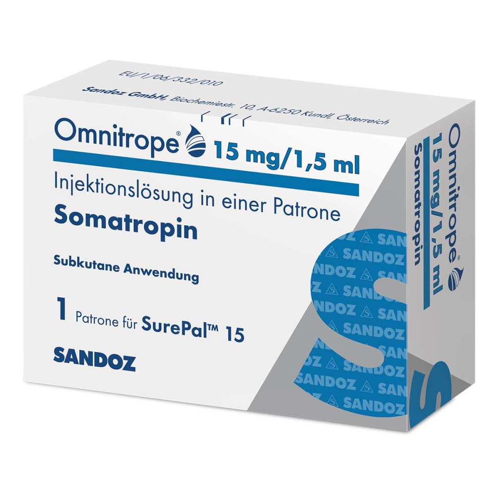 Das Produktfoto zeigt Omnitrope 15 Mg/1,5 Ml Injektionslösung F.Surepal (1 stk) PZN 10073454