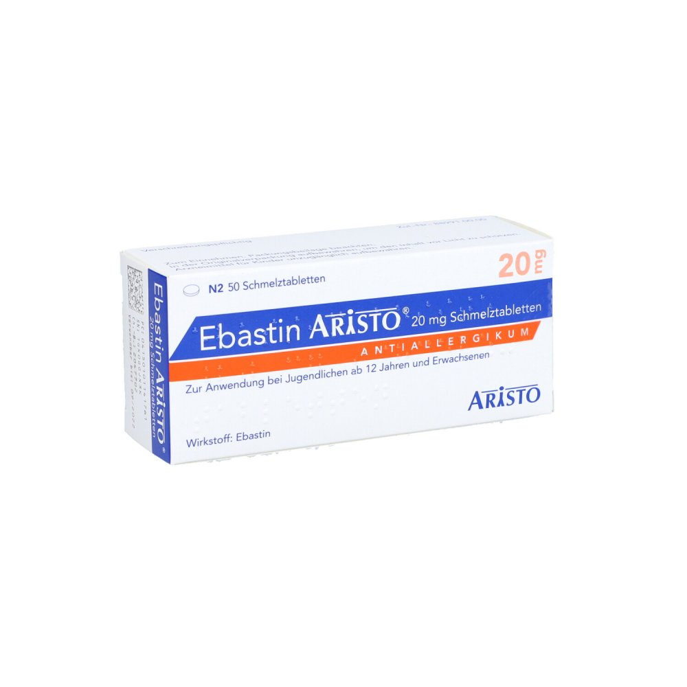 Ebastin Aristo 20 Mg Schmelztabletten (50 stk)