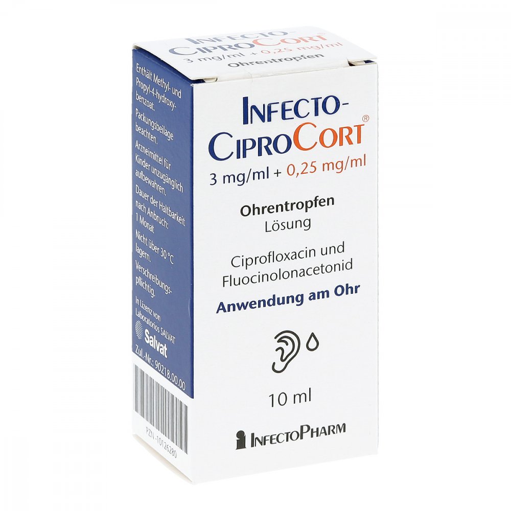 Infectociprocort 3 Mg/Ml + 0,25 Mg/Ml Ohrentropfen (10 ml)