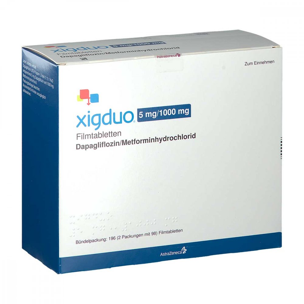 Xigduo 5 Mg/1000 Mg Filmtabletten (196 stk)
