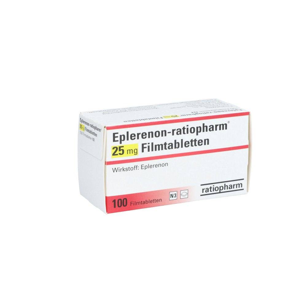 Das Produktfoto zeigt Eplerenon-Ratiopharm 25 Mg Filmtabletten (100 stk) PZN 10169510