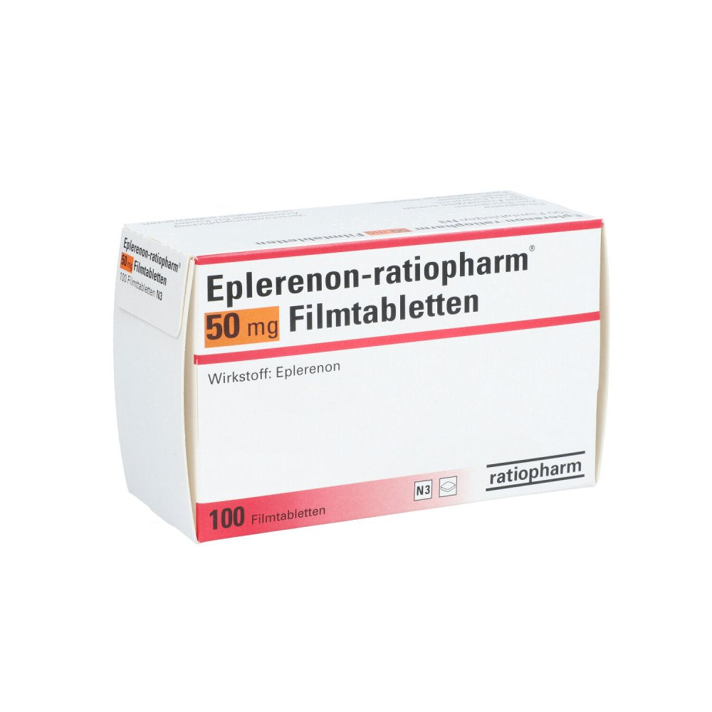 Das Produktfoto zeigt Eplerenon-Ratiopharm 50 Mg Filmtabletten (100 stk) PZN 10169556