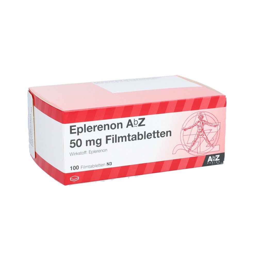 Das Produktfoto zeigt Eplerenon Abz 50 Mg Filmtabletten (100 stk) PZN 10171027