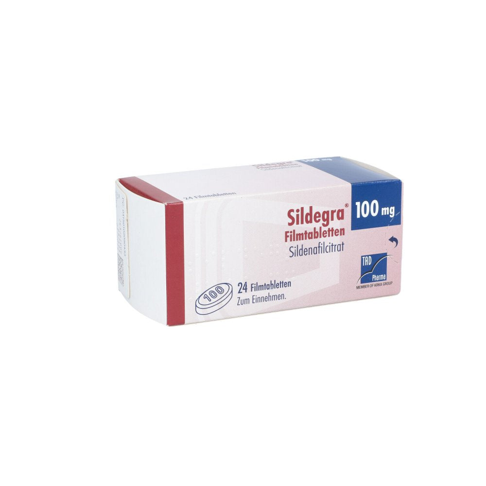 Das Produktfoto zeigt Sildegra 100 Mg Filmtabletten (24 stk) PZN 10209043