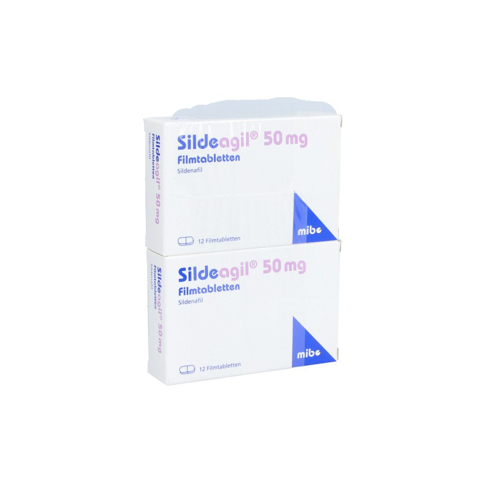 Das Produktfoto zeigt Sildeagil 50 Mg Filmtabletten (24 stk) PZN 10258544