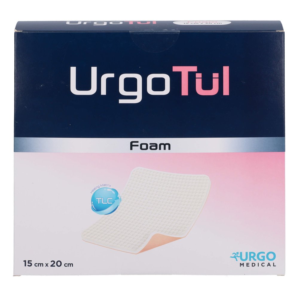 Das Produktfoto zeigt Urgotül Foam 15x20 Cm Verband (10 stk) PZN 10261776