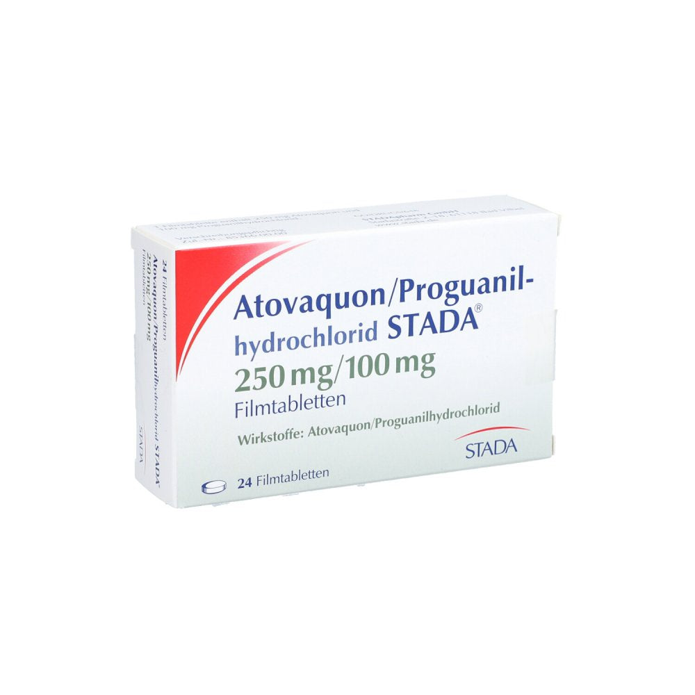 Atovaquon/Proguanilhydrochlorid Stada 250mg/100mg (24 stk)