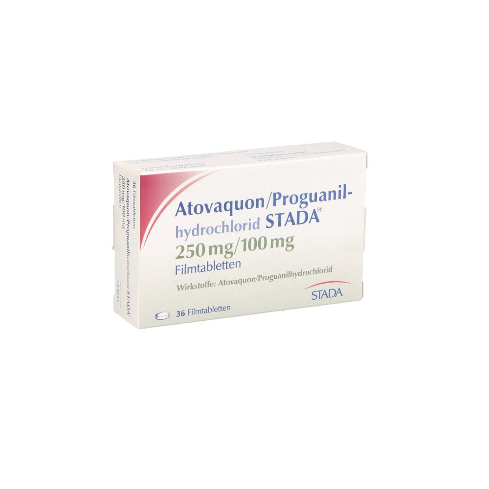 Atovaquon/Proguanilhydrochlorid Stada 250mg/100mg (36 stk)