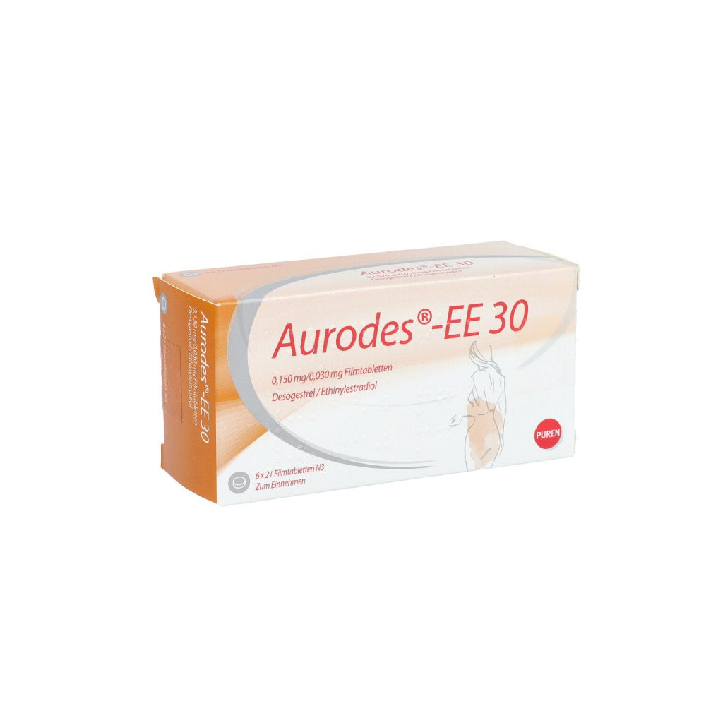 Aurodes-Ee 30 0,150 Mg/0,030 Mg Filmtabletten (6X21 stk)