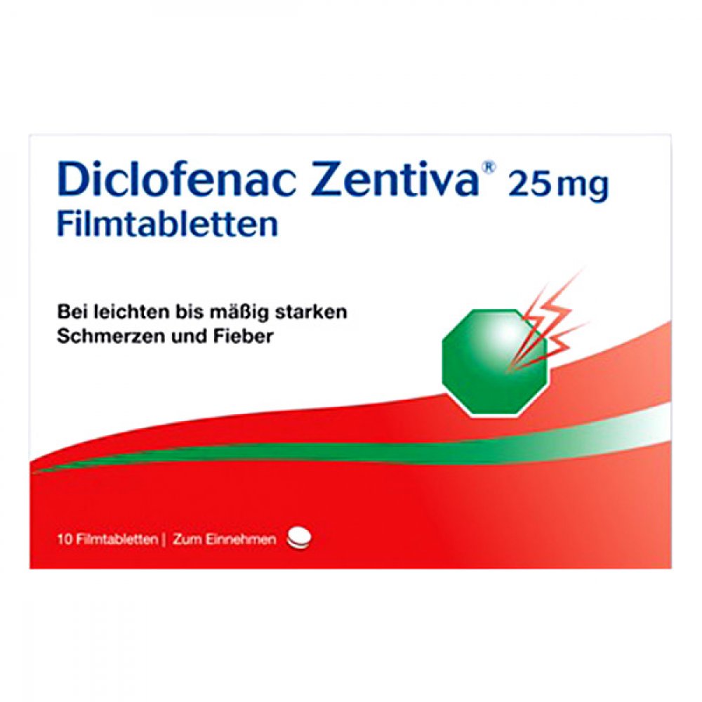 Diclofenac Zentiva 25 Mg Filmtabletten (10 stk)