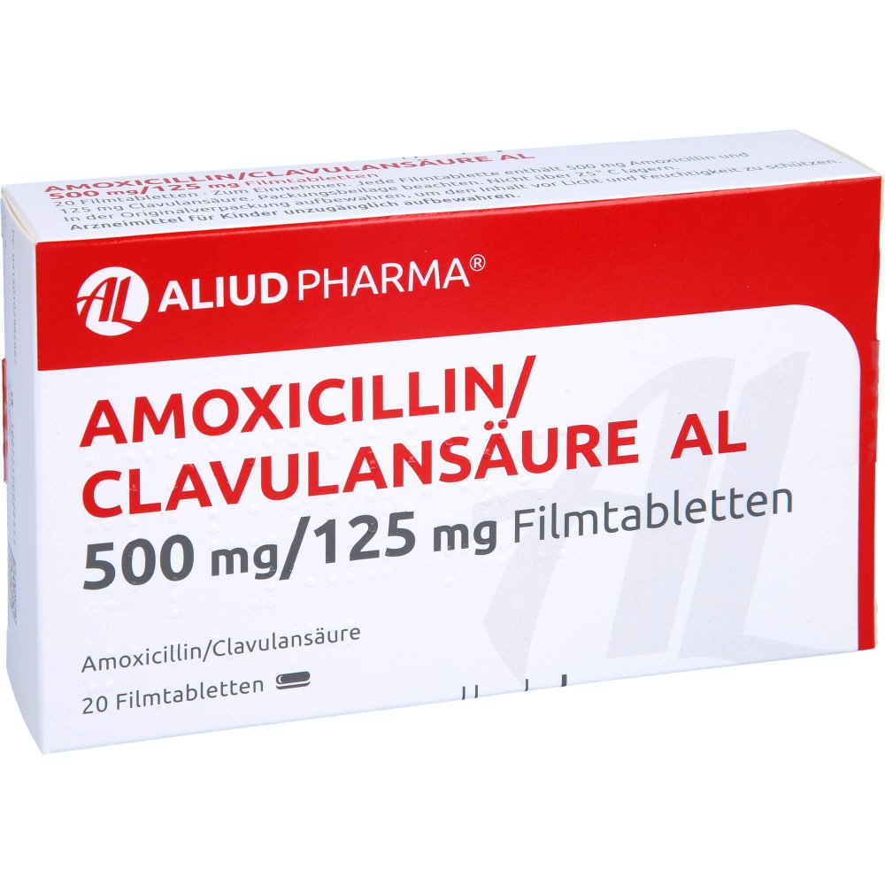 Amoxicillin/Clavulansäure Al 500mg/125mg Filmtabl. (20 stk)