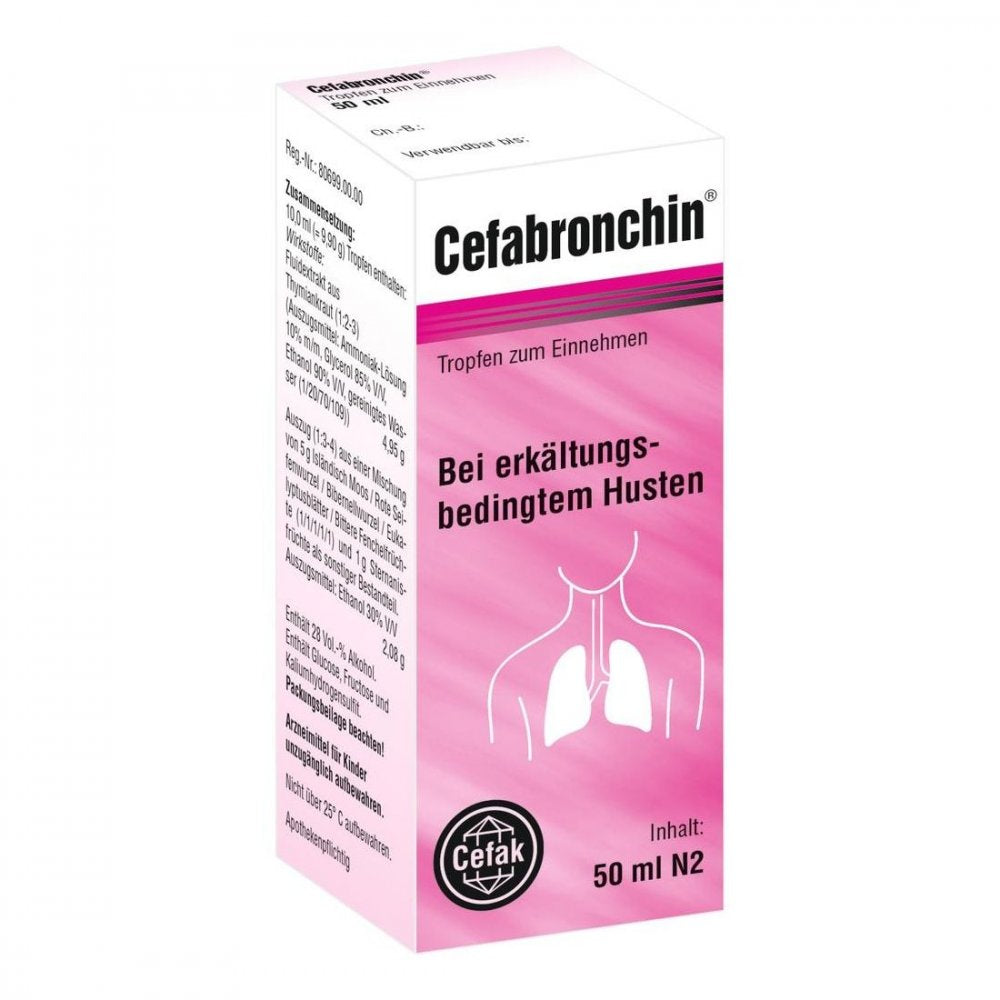 Das Produktfoto zeigt Cefabronchin Tropfen Zum Einnehmen (50 ml) PZN 10298549
