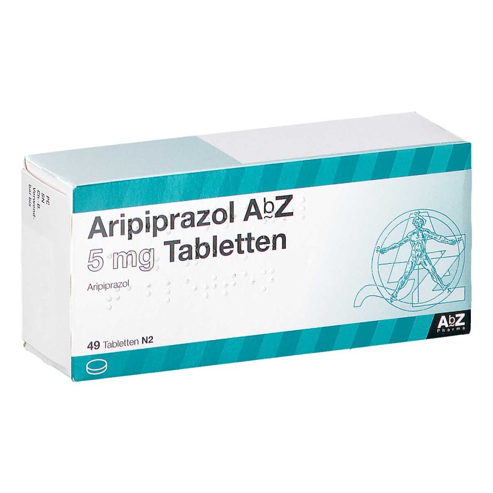 Das Produktfoto zeigt Aripiprazol Abz 5 Mg Tabletten (49 stk) PZN 10317755