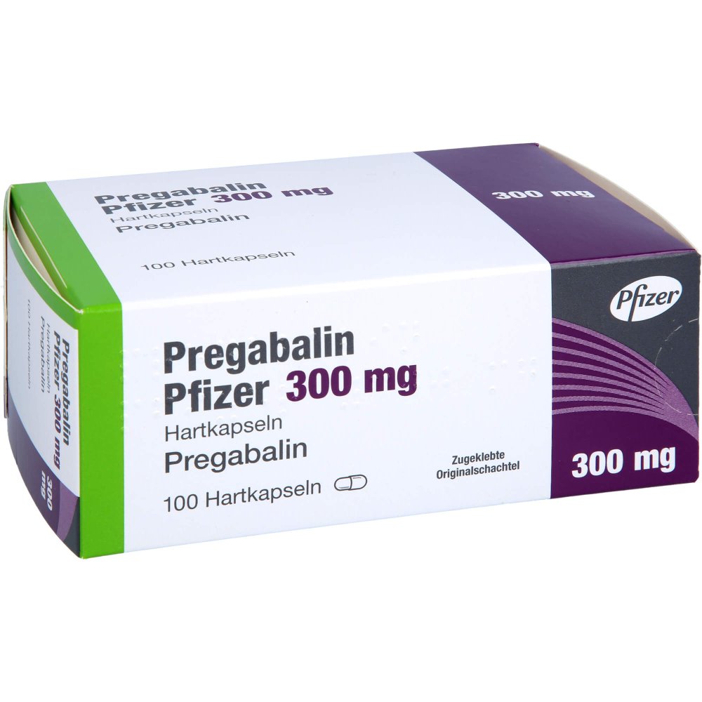 Das Produktfoto zeigt Pregabalin Pfizer 300 Mg Hartkapseln (100 stk) PZN 10327995