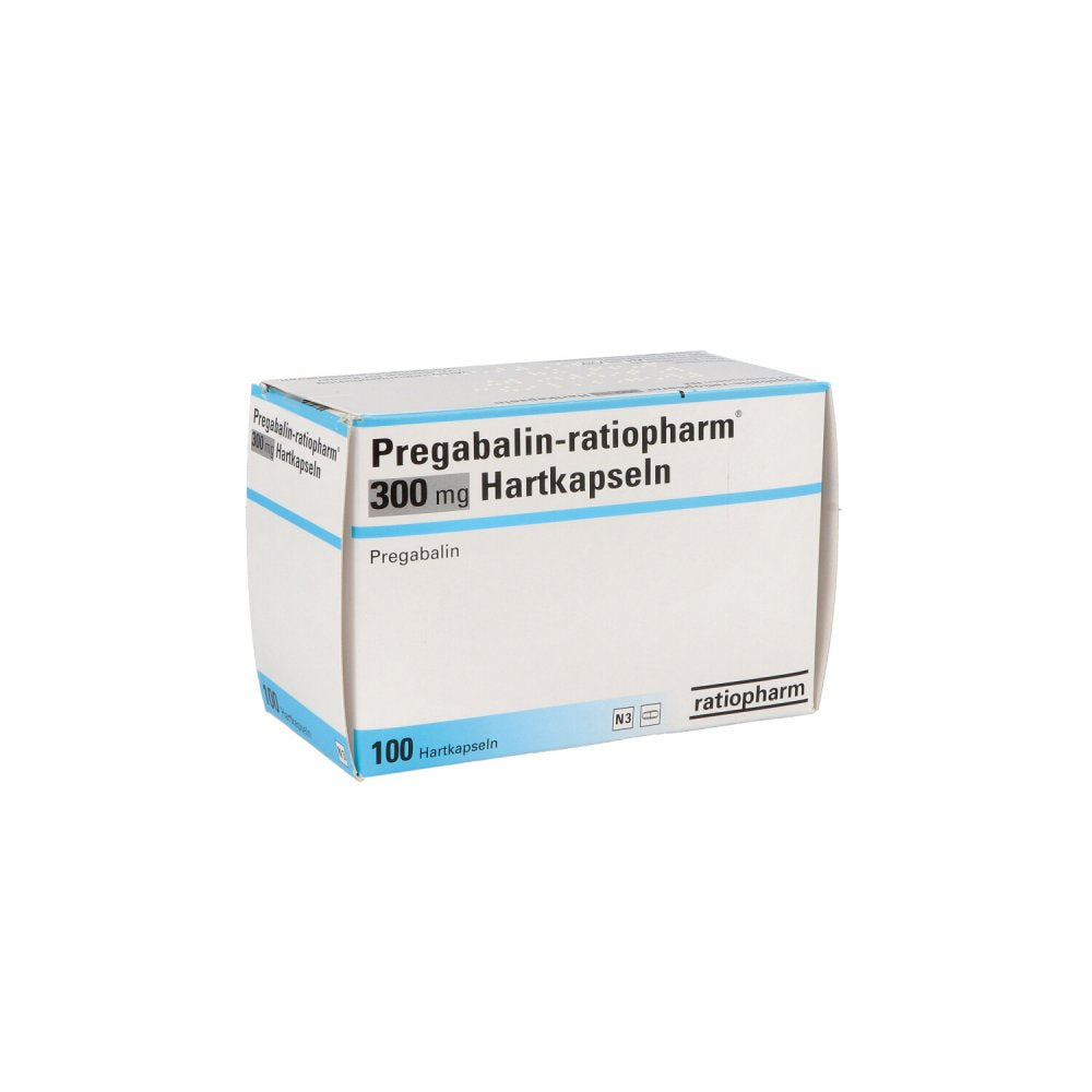 Das Produktfoto zeigt Pregabalin-Ratiopharm 300 Mg Hartkapseln (100 stk) PZN 10328983