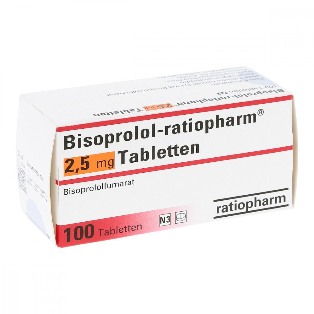 Bisoprolol-Ratiopharm 2,5 Mg Tabletten (100 stk)