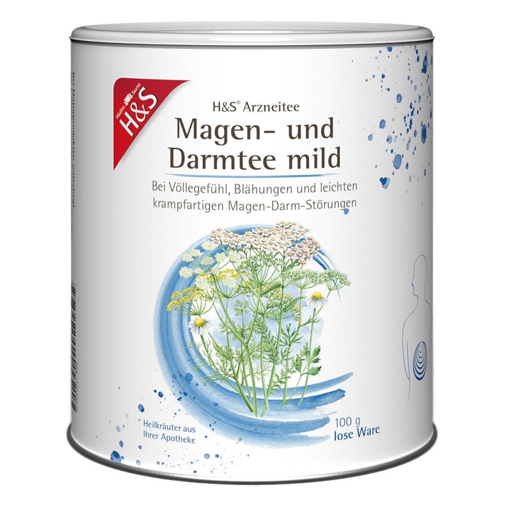 Das Produktfoto zeigt H&S Magen- Und Darmtee Mild Lose (100 g) PZN 10355276