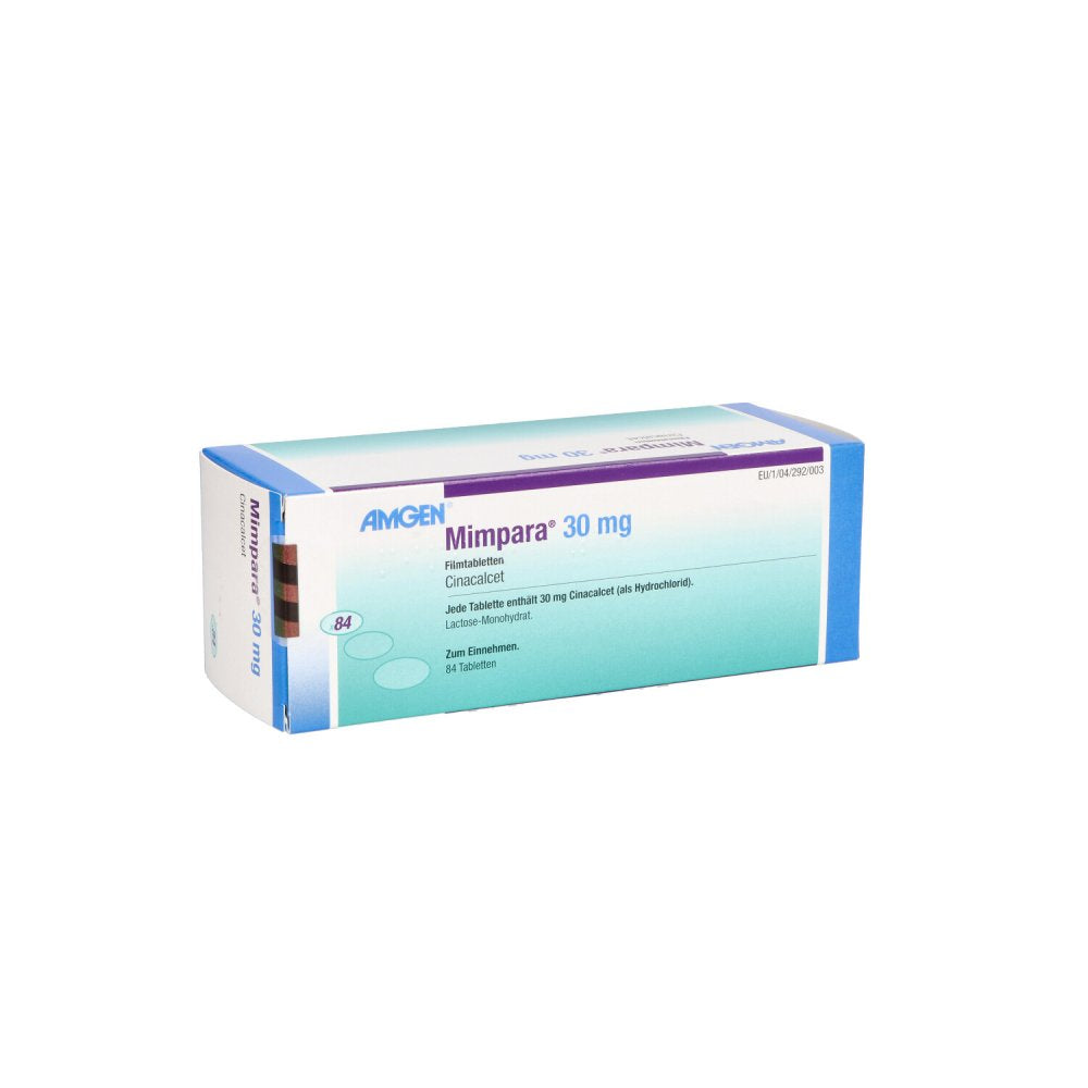 Das Produktfoto zeigt Mimpara 30 Mg Filmtabletten (84 stk) PZN 10356689
