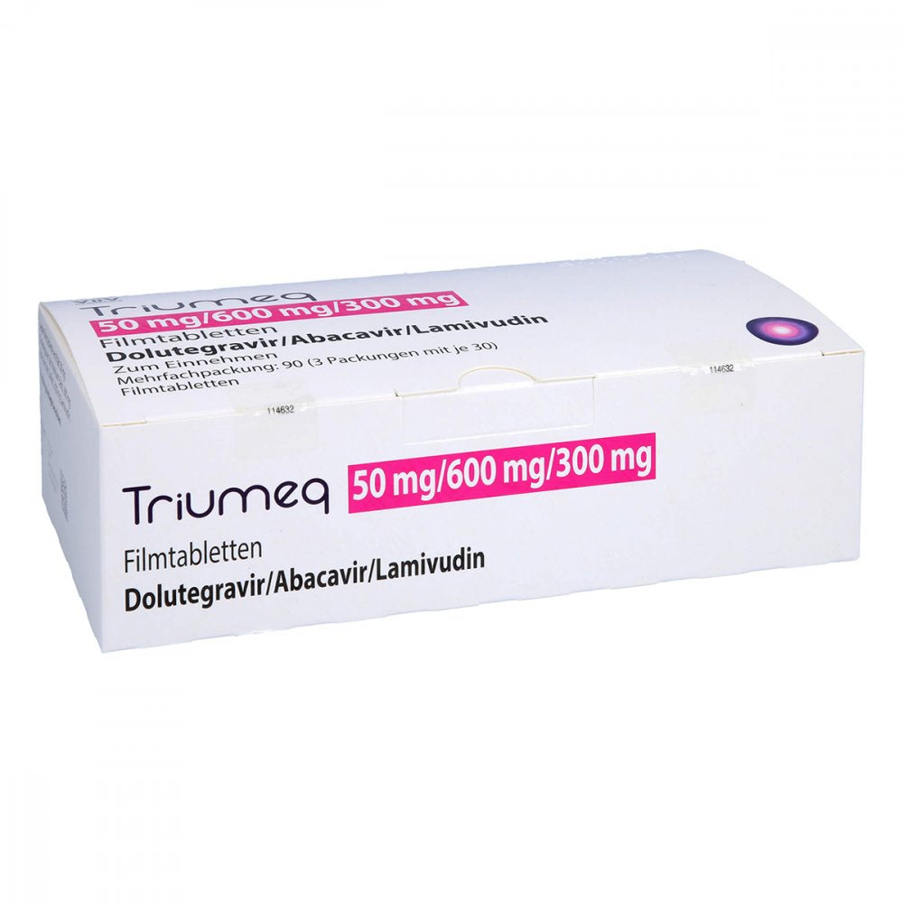 Das Produktfoto zeigt Triumeq 50 Mg/600 Mg/300 Mg Filmtabletten (90 stk) PZN 10391272