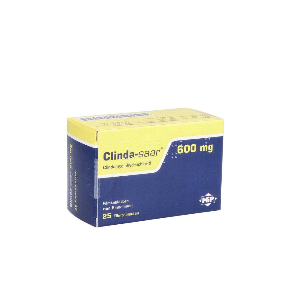 Das Produktfoto zeigt Clinda-Saar 600 Mg Filmtabletten (25 stk) PZN 10398280