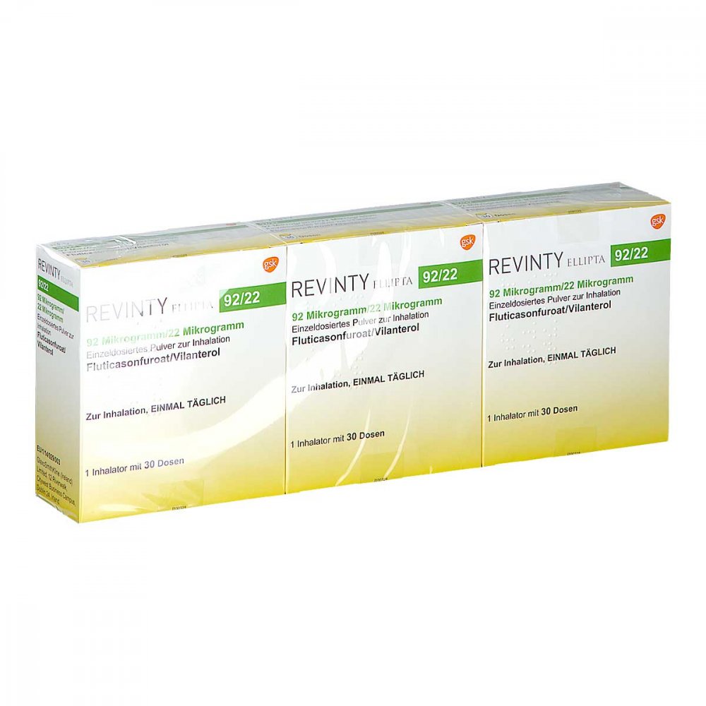 Revinty Ellipta 92 Μg/22 Μg Einzeld.Plv.Z.Inh.30ed (3 stk)