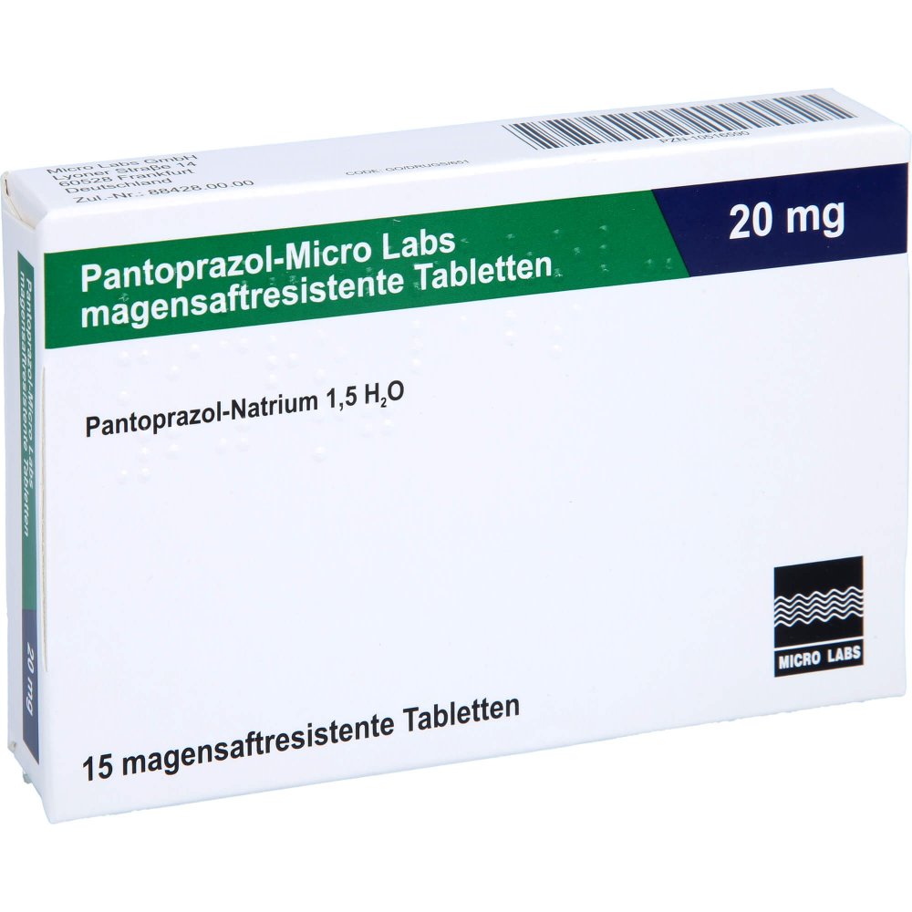 Pantoprazol-Micro Labs 20 Mg Magensaftr.Tabletten (15 stk)