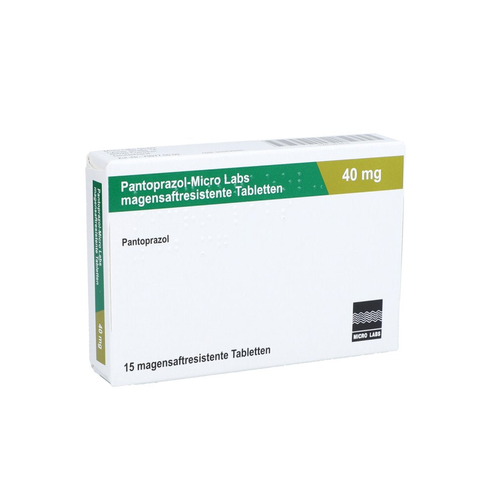 Das Produktfoto zeigt Pantoprazol-Micro Labs 40 Mg Magensaftr.Tabletten (15 stk) PZN 10516710