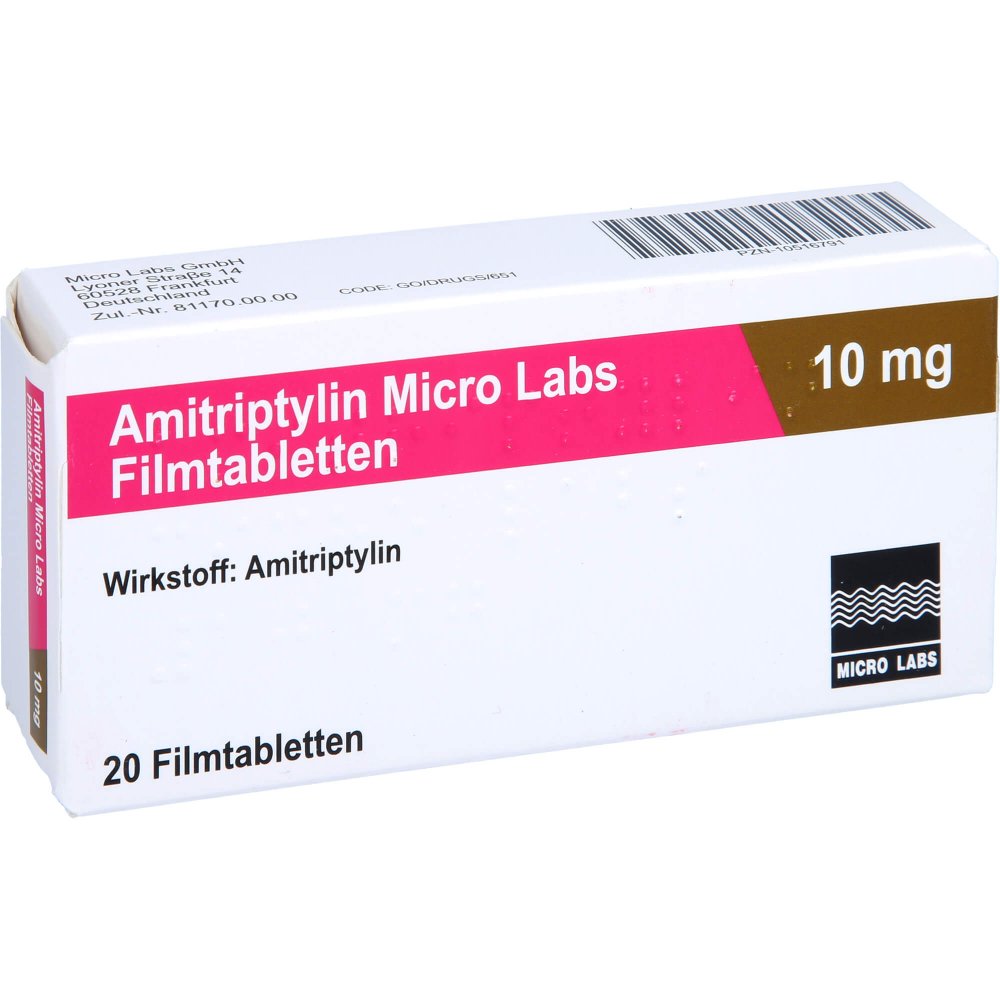 Amitriptylin Micro Labs 10 Mg Filmtabletten (20 stk)