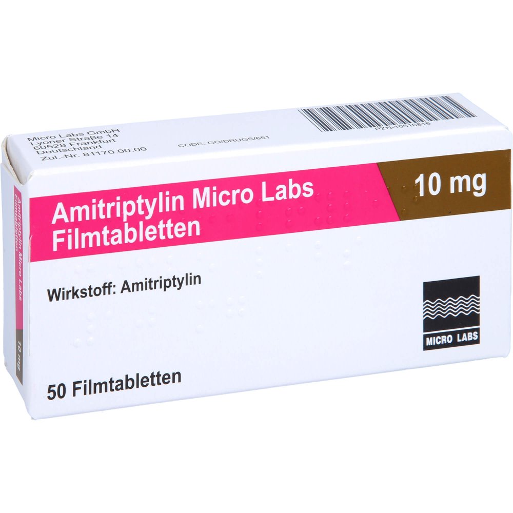 Amitriptylin Micro Labs 10 Mg Filmtabletten (50 stk)