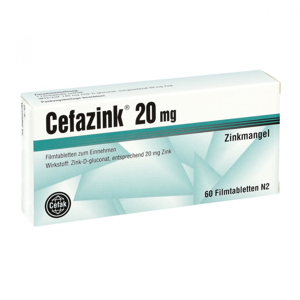 Cefazink 20 Mg Filmtabletten (60 stk)
