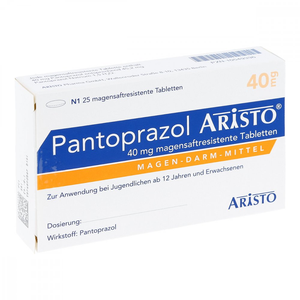 Pantoprazol Aristo 40 Mg Magensaftres.Tabletten (25 stk)