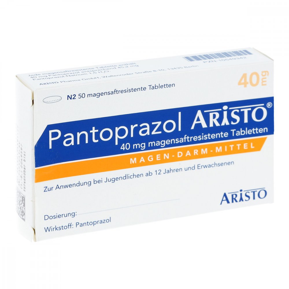 Pantoprazol Aristo 40 Mg Magensaftres.Tabletten (50 stk)