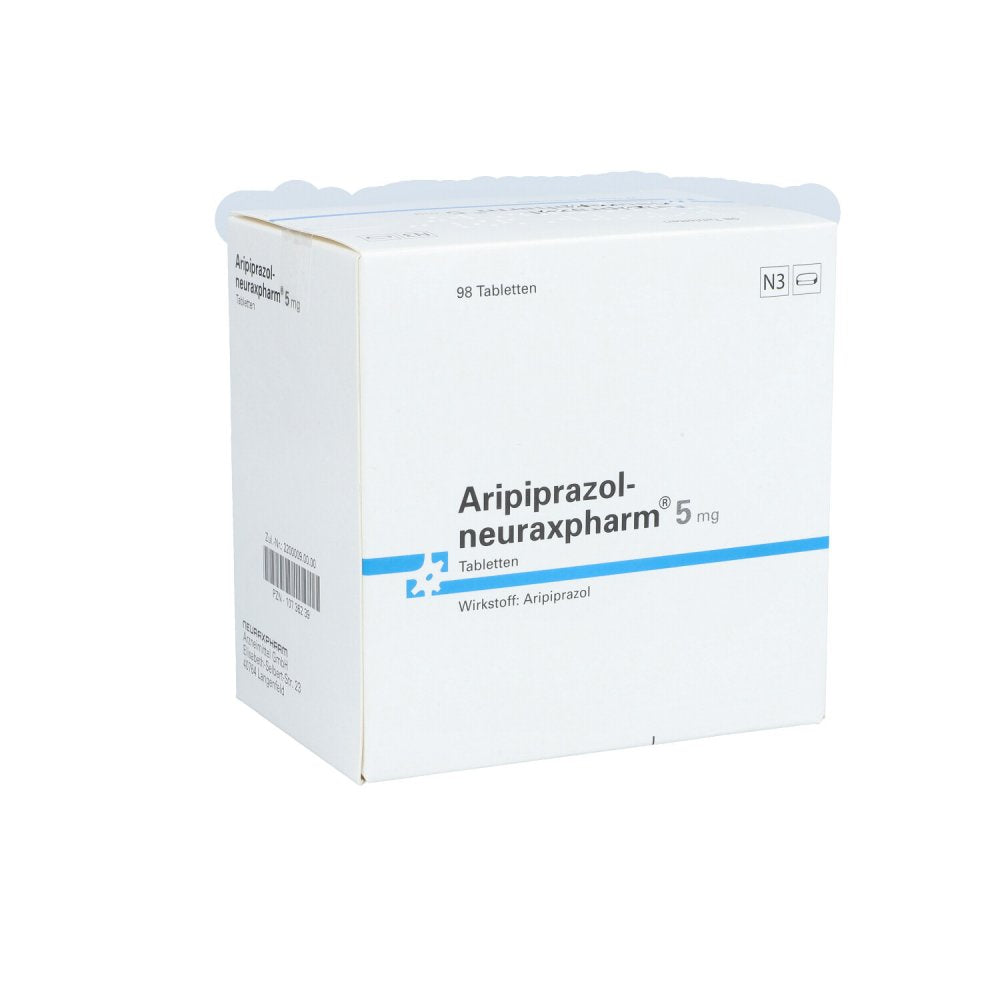 Das Produktfoto zeigt Aripiprazol-Neuraxpharm 5 Mg Tabletten (98 stk) PZN 10736239