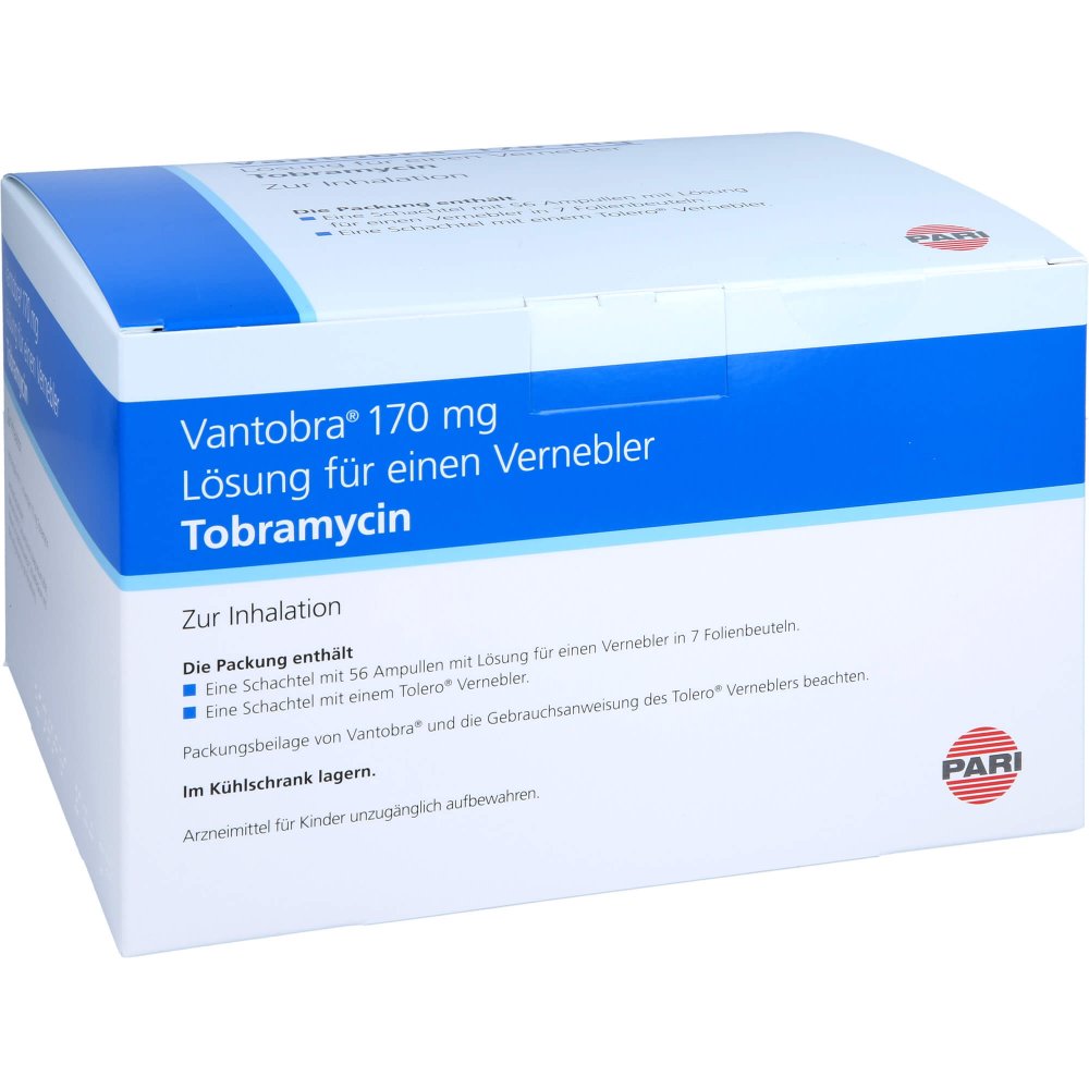 Das Produktfoto zeigt Vantobra 170 Mg Lsg.F.E.Vernebl.+Tolero Vernebl. (56 stk) PZN 10763851