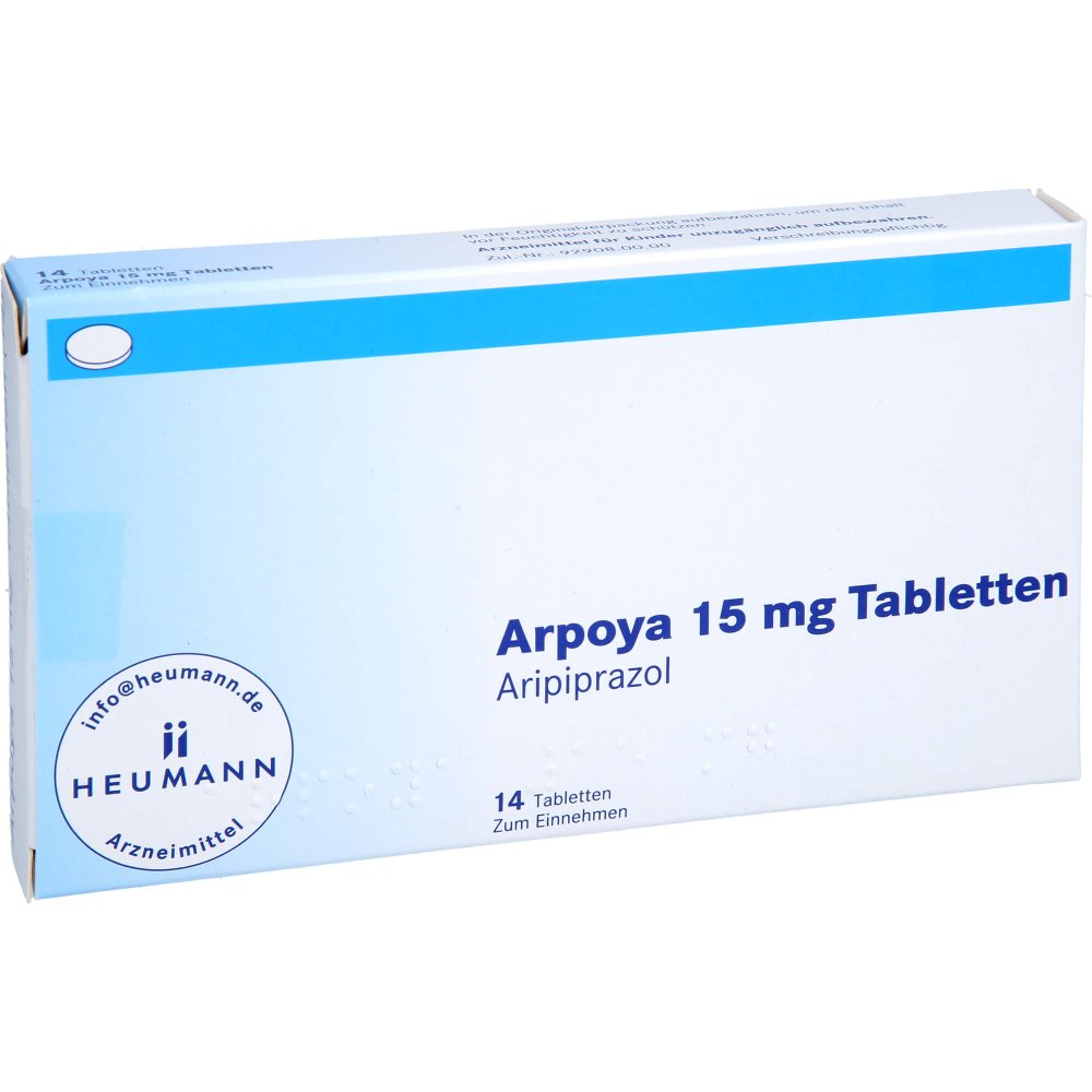 Das Produktfoto zeigt Arpoya 15 Mg Tabletten (14 stk) PZN 10785396