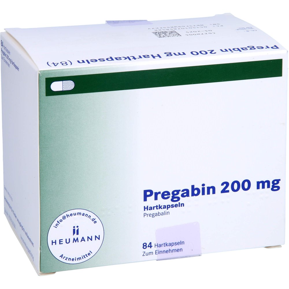 Das Produktfoto zeigt Pregabin 200 Mg Hartkapseln (84 stk) PZN 10785858